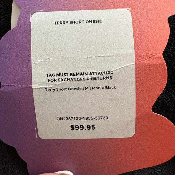 Yitty Terry Short Onsie / Romper / Jumper NWT!! Black,Heart Back Pockets - SzMed - Picture 5 of 8